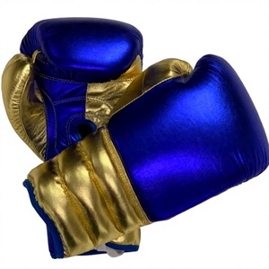 ถุงมือฝึกซ้อมมวย MMA หนังแท้สีน้ำเงินล้วน รุ่นใหม่ล่าสุด ปิดด้วยแถบตีนตุ๊กแก น้ำหนักเบา สำหรับการฝึกซ้อม ผลิตจากผ้าร่มเกาหลี - Product Image 1