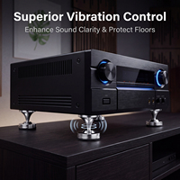 Grands pieds isolants coniques en acier inoxydable, amortisseurs de vibrations antichoc pour enceintes Hi-Fi, lecteurs CD et platines vinyles