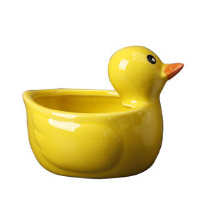 Super Cute Cartoon Little <strong>Duck</strong> Animal Design Glazed Ceramic Flower Pot All-Match Succulent <strong>Planter</strong> with Fun Personality - Product Image 5