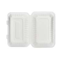 Conteneurs alimentaires biodégradables et compostables en bagasse, boîtes à clapet en canne à sucre fabriquées au Cambodge, hors taxes