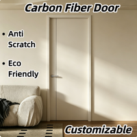 Porte en panneau de fibre de carbone avec revêtement PVC, écologique, âme en graphène de 45 mm pour la rénovation d'appartements, fournisseur en gros