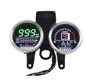 เกจ์ดัดแปลงรถจักรยานยนต์, เกจ์วัดระยะทางแบบ LED, เกจ์วัดรอบเครื่องยนต์, เกจ์วัดแรงดันไฟฟ้าและระดับน้ำมันเชื้อเพลิง, เกจ์วัดอเนกประสงค์ - แบบอิเล็กทรอนิกส์ - Product Image 2