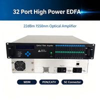 Amplificateur optique WDM EDFA haute puissance 32 ports 22 dBm 1550 nm pour PON CATV Connecteur SC pour réseau de fibre optique FTTH
