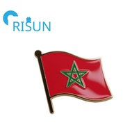 FactoryMetal Marocain Monaco-Ville Voyage Souvenir Pin Badge Aimant Personnalisé Maroc Carte Drapeau Chapeau Cap Épinglette Badge Emblème