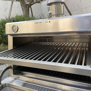 Griglia Barbecue Professionale in Acciaio Inox in Stile Spagnolo Forno per Bistecche a Legna e Carbone per Uso Alberghiero e Ristorazione - Product Image 3