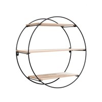 Ống Công Nghiệp Vòng Kệ Bracket Kim Loại Tường Bracket Wall Mount Sắt Kim Loại Màu Đen Giá 3 Lớp Tấm Gỗ Kệ