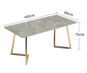 Table à manger en rotin de roche, moderne, minimaliste, légère, meuble de restaurant de luxe, extensible - Product Image 6