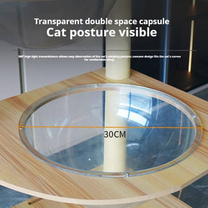 Grote kattenklimrek met verdikte henneptouw, meerlaags houten kattenboomtoren en geïntegreerde krabpaal - Product Image 6