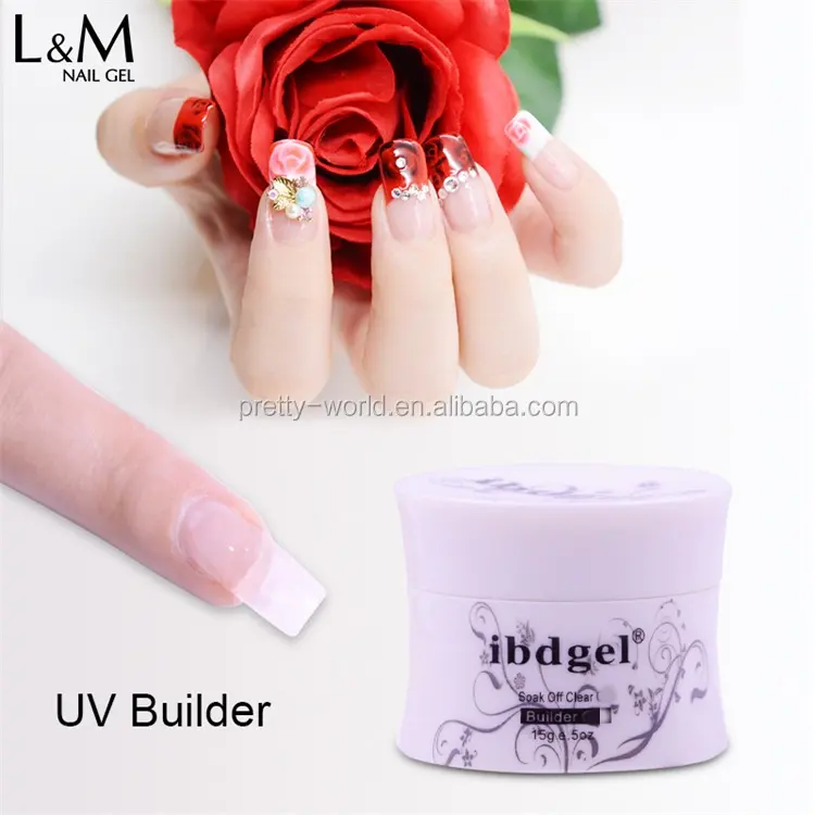 Ibdgel Produk Kuku Gel Bening, Grosir Sehat Bahan Tidak Perlu Pemegang Uv Gel Kuku Ekstensi Keras