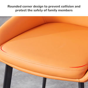 Sedia da Studio con <span class=keywords><strong>Angoli</strong></span> Arrotondati, Design Sicuro, Cuciture Resistenti, Superficie Anti-Usura, Sedia da Pranzo in Pelle PU - Product Image 3