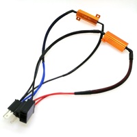 Résistance de décodage pour clignotants automobiles Lorida, éliminateur de défaut LED, faisceau de câblage, double résistance H4 pour feux de brouillard, décodeur à fil unique