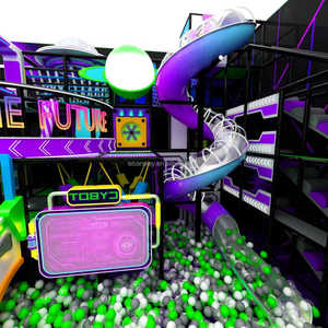 Trẻ em nhảy công viên thương mại Tùy chỉnh Công viên Trampoline công viên giải trí thiết bị sân chơi trong nhà với chiến binh Ninja - Product Image 4