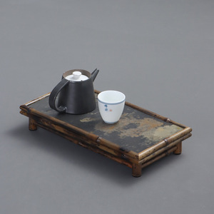 Baoming Rock Bamboo <b>Tea</b> Tray 20x15cm Durable Chinese Zen Style <b>Tea</b> <b>Set</b> Storage Flat Shape - Product Image 4