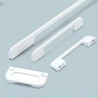 Bouton moderne en aluminium blanc simple Poignée de porte design invisible pour armoire de chambre à coucher Armoire Commode Cuisine Zinc