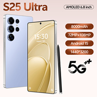 Smartphone S25 Ultra 5G Layar AMOLED RAM 16GB ROM 1TB Kamera AI 108MP Baterai 8800mAh Pengisian Daya 65W