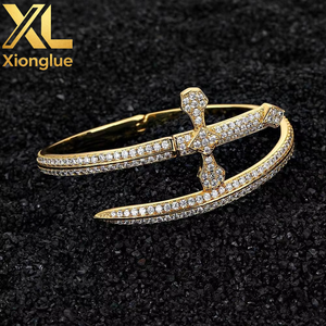 Chaîne cubaine personnalisable pour homme en argent sterling 18 carats plaqué or, ajustable, avec perles en laiton - Product Image 2