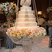 Support de fleurs en acrylique en cristal clair centres de mariage, Vase de lustre de décorations de route en acrylique pour la réception de mariage