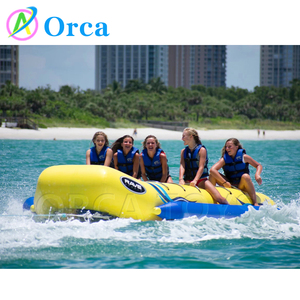 Plátano inflable combinado en forma de U, pez volador, barco remolcable, <span class=keywords><strong>juego</strong></span> de deportes acuáticos, instalación de agua - Product Image 5