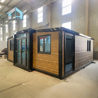 Maison conteneur modulaire en acier 20 pieds, extensible, portable, préfabriquée, bureau, clinique mobile, design moderne, maison mobile