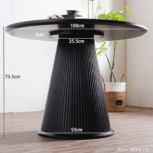 Gỗ tự nhiên gốm Bàn cà phê sắt khung thiết kế hiện đại 5-năm bảo hành 4-người Công suất Tulip <span class=keywords><strong>Mimosa</strong></span> phòng khách sang trọng - Product Image 2