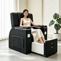 Fauteuil de Salon de Beauté Électrique pour Tatouage et Broderie, Pédicure, Thérapie des Pieds, Inclinable avec Port USB, pour Soins des Ongles, Cils et Permanente-Coloration