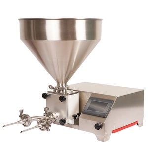 Mini machine semi-automatique d'injection de crème pour beignets, pour le remplissage de pain, gâteaux, confitures, pour usage en boulangerie, pour ingrédients à base de noix et de lait - Product Image 1