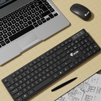 Ensemble clavier et souris sans fil au prix d'usine, pour ordinateur de bureau, ordinateur portable, jeux, clavier et souris professionnels, combo clavier et souris arabe