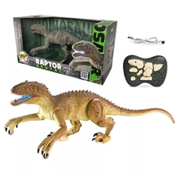Robot de juguete de dinosaurio con luz y sonido de 2,4G, juguete eléctrico de plástico para caminar, Control remoto, Dinosaurios