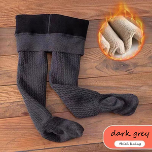 Calcetines ajustados de invierno para niñas pequeñas, calcetines gruesos de algodón para niños, calcetines lisos de punto de terciopelo a la moda para niñas - Product Image 5