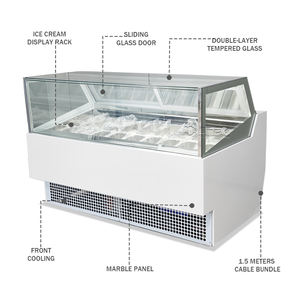 Commerciële Vriezer Winkelcentrum Ijs Display Vriezer Lage Temperatuur Ijs Teller Display - Product Image 3