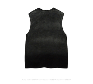 เสื้อกล้ามวินเทจทรงหลวมพิมพ์ลายกราฟฟิตี RIZZ MODE สไตล์ฮิปฮอปสตรีทแวร์สำหรับผู้ชาย - Product Image 2