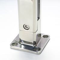 Argent Poli En Acier Inoxydable Colonnes Balcons Piscine Escaliers Sans Cadre Clôtures En Verre Clip sur Garde-Corps Handrailsbhardware