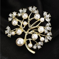 Broches de luxe haut de gamme en alliage avec strass et cristaux en forme de fleur, avec épingles, pour femmes, mariage, fête nuptiale, fourniture d'usine, personnalisables