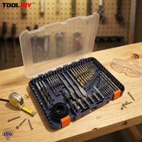 TOOLJOY Lot de 100 forets métriques à longue durée de vie en carbure pour verre, forets hélicoïdaux combinés