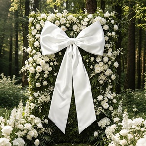 Décor <span class=keywords><strong>de</strong></span> fond blanc extra-large avec nœud pour mariage, <span class=keywords><strong>anniversaire</strong></span>, fête en extérieur, séance photo, amélioration <span class=keywords><strong>de</strong></span> l'ambiance - Modèle <span class=keywords><strong>de</strong></span> toile <span class=keywords><strong>de</strong></span> fond - Product Image 1