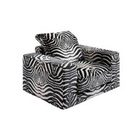 Fauteuil Zébré de Luxe Qualité Hôtelière, Canapé Simple Moderne de Luxe pour Villa, Manoir, Projet de Hall d'Hôtel Designer