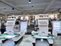 Machine à broder informatisée BR-1200 à tête unique, 12 aiguilles, pour t-shirts et casquettes, 360x200mm
