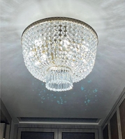 Lampe suspendue au plafond en cristal doré pour bar hôtel maison lustre lampes décoratives pour la décoration de la maison