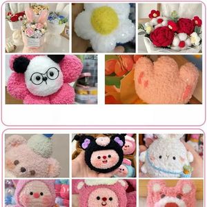 Fil à tricoter moelleux 50g, fil <span class=keywords><strong>de</strong></span> velours corail fin et doux pour le tricot à la main, le crochet, les sacs, les chapeaux, les poupées - Product Image 6