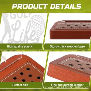 Expositor de lápices de golf iluminado de madera, caja de lápices de golf de acrílico y madera, base de exhibición - Product Image 5