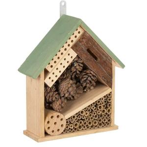 Wooden Insect House Rectangle Hanging Outdoor Decorative Garden Ornament With <b>Pinecones</b> And Tubes For Pollinators - Product Image 4