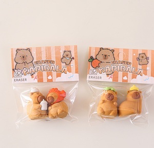ยางลบดินสอรูปสัตว์คาปิบาร่าน่ารัก ซูโดโดะ กล่องสุ่มของขวัญสุดสร้างสรรค์ ยางลบกล่องคาปิบาร่าการ์ตูน 3 มิติสุดน่ารัก - Product Image 4