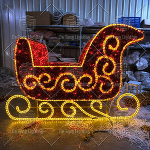 Custom Christmas Horse Carriage Santa Reindeer Motif <b>Light</b> For Commercial Outdoor Decoration - Product Image 5