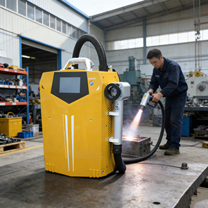 Machine de nettoyage laser portable mini 100W 200W 300W pour sac à dos – Élimination de la rouille, de la <span class=keywords><strong>peinture</strong></span>, de l'huile et de la poussière - Product Image 2