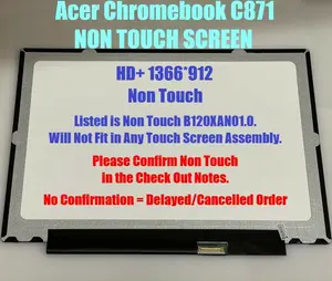 Acre 컴퓨터 c871 모델 n19q4 B120XAN01.0 B120XAN01.0 Acer Chromebook 512 C851 C871-C1PT LCD ScreenKL.0C851.SV1