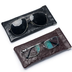 Étui à lunettes en cuir véritable de qualité supérieure, fait main, avec fermeture magnétique - Pochette à lunettes en cuir vintage portable - Product Image 2