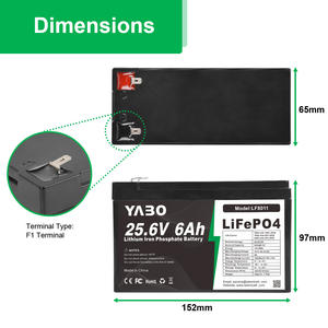 デザインロゴカスタマイズ25.6Vリチウム鉄リン酸電池再生可能エネルギーストレージ24V <span class=keywords><strong>Lifepo4</strong></span> 6Ah - Product Image 3