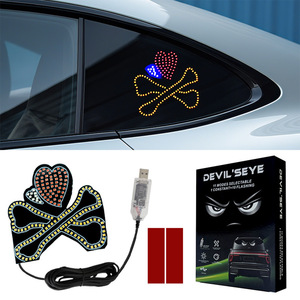 QIDEWIN Lumière LED en forme de cœur pour fenêtre de voiture, lumière décorative universelle adhésive pour personnalisation et mise à niveau - Product Image 4