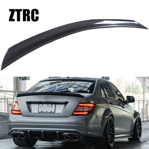 For C-Class W204 4Door Style Carbon Fiber <b>Rear</b> <b>Spoiler</b> Trunk Wing 2007-2014 - Product Image 1