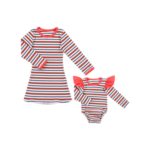 ชุดคริสต์มาสแขนยาวลายสก็อตสำหรับแม่และฉันชุดแบบเข้าชุดสำหรับลูกสาวแม่ออกแบบได้ตามต้องการ - Product Image 2